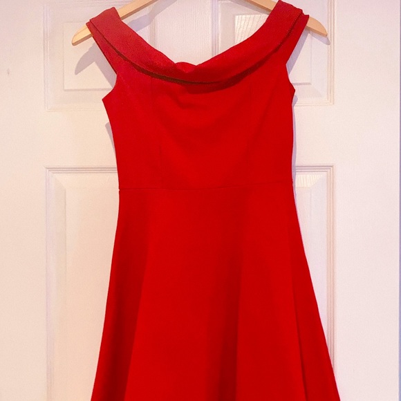 Lulu’s season of fun Off shoulder fit & flare dress. Retro. Xs - Picture 2 of 4